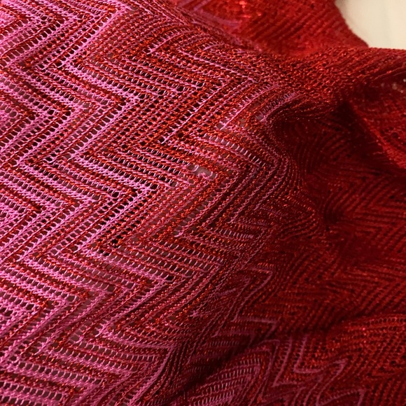 NWT - Missoni One-Shoulder Metallic Chevron Knit Mini Dress - Picture 4 of 4